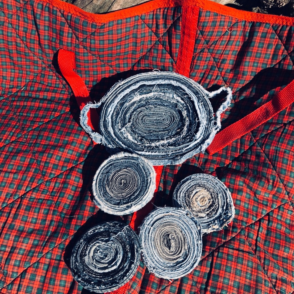 Denim trivets and coasters